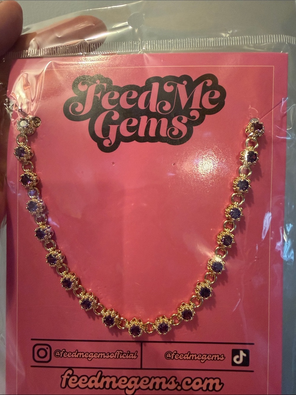 NEW Feed Me Gems Amethyst “The Baby Queen” Necklace